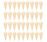 Toddmomy 50PCS Charcuterie Cones, 7 Inch Disposable Wood Serving Cone Holder for Party Appetizers, Eco Friendly Biodegradable Wooden Finger Food Snacks Trays for Weddings, Christmas
