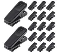 Toddmomy 50pcs Headphone Clip for Earphone Wire - Plastic Headphone Cable Cord Clamp Clip On The Clothes for 2-4mm Work Broadcast