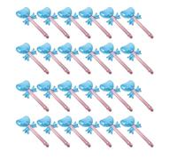 Toddmomy 50pcs Light Blue Foil Heart Shaped Balloons with Handheld Sticks, Aluminum Film Balloon Decorations for Valentine’s Day, Wedding, Romantic Party Background