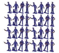 Toddmomy 50pcs Micro Police Figures Police Station Toys for Cop Simulation Tabletop Decorations Little Policemen Statues