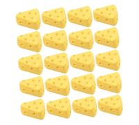 Toddmomy 50Pcs Mini Fake Cheese Cake Models Realistic Artificial Dessert Props for Party Decorations Home Office Display Photography Teaching Tools Yellow Simulation Cake