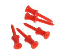 Toddmomy 50pcs Orange Castle Tees Golf Tees for Easy Visibility The Course Lightweight and Break-resistant Golf Accessories