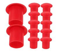 Toddmomy 50pcs Red Plastic Rebar Safety Covers Construction Site Accessories Replacement Caps for Rebar End Protection Easy to Install Protective Sleeve