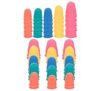 Toddmomy 50pcs Rubber Finger Tip Protective Covers with Anti-Static and Comfortable Features Reusable Finger Protectors for Carving and Whittling Assorted Colour Non-Slip Caps Random Color