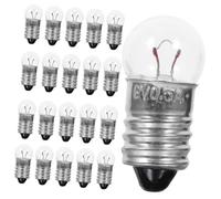 Toddmomy 50pcs Tiny Light Bulbs with Round Sockets for Physics Science Kit Electrical Experiments and Material Lightweight and Portable for Students Learning and Small Lighting Circuits