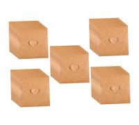 Toddmomy 50Pcs Vintage Kraft Paper Dvd Sleeves CD Storage Envelopes with Heart Button Closure for Movie Music Collectors Protective Organizer for Home and Cinema Use