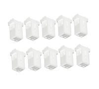 Toddmomy 50pcs Waste Bin Press Garbage Can Buckles Push-Type Buckles Abs Strong Smooth Surface White Locks for Home Buildings