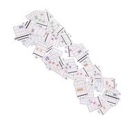 Toddmomy 57pcs Guitar Chord Practice Music for Beginners Flash Cards Easy Chord Guide and Instructional Chart for Guitar Learning at Home Studio