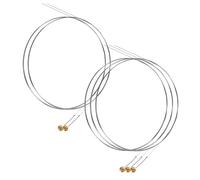 Toddmomy 5pcs Acoustic Guitar Steel Strings B-2nd 2nd Electric Guitar Replacement Strings Anti-corrosion Rust-resistant for Daily Practice and Live Performance