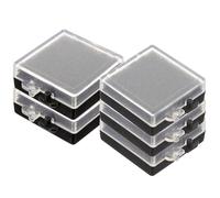 Toddmomy 5pcs Anti-Static Electronic Component Storage Boxes Lids and Black Bottoms, 35x35x15mm Chip Organizers Anti-Static Sponge for Small Electronic Parts