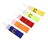 Toddmomy 5pcs Captain Armband Black Captains Armband Arm Bands for Soccer Team Leaders Football Arm Tape Match Unisex Event Sleeve Nylon