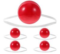 Toddmomy 5Pcs Clown Noses Glowing Red Nose Light Up Clown Noses Reindeer Nose for Halloween Christmas Party Costume Dress Up Props