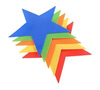 Toddmomy 5Pcs Colorful Five-point Star Training Marker Pads Smooth Edge Football Basketball Tennis Agility Drill Floor Signs for Gym Sports Practice