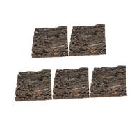 Toddmomy 5pcs Cork Bark Terrarium Background Panels for Reptiles Lightweight Climbing and Hiding Platforms Tree Bark Decor for Lizards Snakes Turtles Frogs Easy Installation and Maintenance