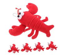 Toddmomy 5pcs Crab Plush Keychains Cute Bag Charms for Women Adorable Backpack Accessories Unique Lobster Design Soft Keyring for Adults Random Styles