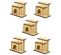 Toddmomy 5pcs Decorative Miniature Cat Scratcher Post for Mini House Scenes Craftsmanship Smooth for Pet Furniture Layouts and Collectible Models