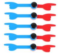 Toddmomy 5pcs DIY Childrens Learning Clock Hands Plastic Hour and Pointers in Red and Educational for Home School Daycare Enhances Telling Skills and Hand Eye Coordination