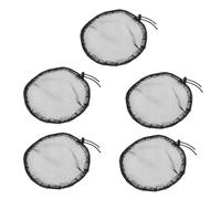 Toddmomy 5pcs Drawstring Ponytail Hair Net for Wigs, Black Elastic Mesh Dome Cap 5.89 Inch, High Elasticity Fit and Reusable Hair Net Cap for Hairdressing and Ballet Bun