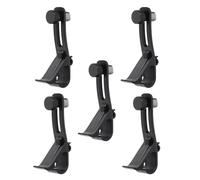 Toddmomy 5pcs Drum Mic Rim Clips Adjustable Microphone Securing Clamp Mounts Metal Attachment for Snare Bass Drum Stand