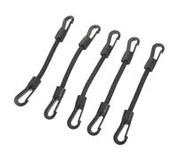 Toddmomy 5Pcs Elastic Hook Rope Straps for Camping, Multi-Function Bungee Tie down Straps with Double-Head Design, Outdoor Supply