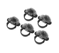 Toddmomy 5pcs Furry Microphone Windscreen for Wireless Lavalier Mic Wind Cover Noise Cancelling Wind Muff for Interview Scenarios Microphone Protective Cover