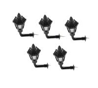 Toddmomy 5pcs Mini Wall Light Model Lamps with Weather Resistant Plastic Metal for Sand Table and Themed Park Decorative Lighting