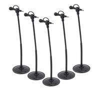 Toddmomy 5pcs Miniature Microphone Stand 1:12 Dollhouse Accessories Colorful Fake Microphone Model for Dollhouse Music Decoration and Display for Mini Dolls