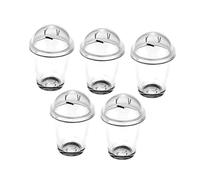Toddmomy 5Pcs Miniature Milk Tea Cups Adorable Tiny Beverage Cup Props for Dollhouses Realistic House Decor for Kitchen and Dining Room Worlds Smallest