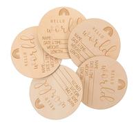 Toddmomy 5pcs Name Announcement Sign Newborn Welcome Photo Prop Cards for Shower Record Signs for Capturing Precious Moments