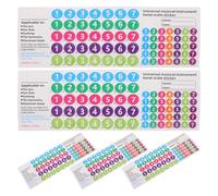 Toddmomy 5pcs Pan Flute Accessories Tube Note Stickers for Wind Instrument Music Practice for Music Classroom and Instrument Learning