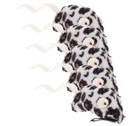 Toddmomy 5Pcs Plush Cat Mice for Indoor Cats Kitten Teething Soft Leopard Print Mouse Shape Stimulates Hunting Instincts Lightweight Interactive Play