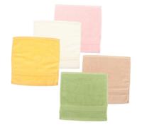Toddmomy 5pcs Pure Cotton Square Towels for Boys and Girls Absorbent Bath Rags for Shower Soft Face Towels Water Absorption Boy Girl Drool Bibs