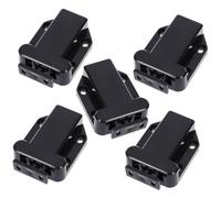 Toddmomy 5pcs Push to Open Cabinet Door Latches Lock Automatic Rebounding Lock for Cabinets Wardrobes Rust-Resistant with Smooth Rounded Edges Easy Installation and Use