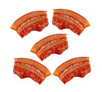 Toddmomy 5pcs Realistic Fake Meat Model Simulation Pork Belly Artificial Food Decoration Props for Kitchen Photography Teaching and Home Display