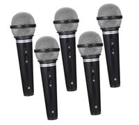 Toddmomy 5pcs Realistic Fake Microphone Props for Pretend Play Lightweight Karaoke for Birthday Parties Christmas Celebrations and Stage Performances