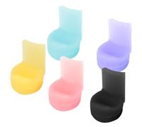 Toddmomy 5pcs Silicone Clarinet Thumb Rest Pads Comfortable Finger Protectors Non-deforming Musical Instrument Accessories for Practice and Performance