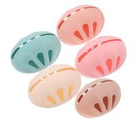 Toddmomy 5pcs Silicone Makeup Sponge Travel Case with Ventilated Protective Shell and Simple Open-and-close Mechanism, Portable Shell-shaped Beauty Egg Holder for Handbag and Home Use