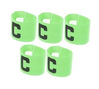 Toddmomy 5pcs Soccer Captain Armbands Durable Football Team Bands with Bright Colors for Rugby Basketball Ice Hockey and Sports Players