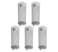 Toddmomy 5pcs Stainless Steel Aquarium Filter Inlet Covers 16mm Mesh Intake Strainer Fish Tank Filter Guard Shrimp Fry Protection for Aquatic Tanks