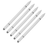 Toddmomy 5Pcs White Plastic Stylus Pens for Touch Screens, Universal Digital Stylus Pencil for Tablets, Smartphones - Magnetic Tablet Pen for Writing, Drawing, Note-Taking, Business Use