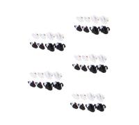 Toddmomy 5sets Swan Model Ornaments Miniature Toys Black Swan Animal Garden Ornament Lake 8pcs*5