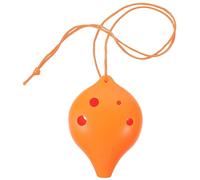 Toddmomy 6-hole Ocarina in c Key Beginner Resin Ocarina for Boys and Girls and Adults Portable Music Instrument Flat Mouth Design Orange