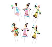 Toddmomy 6 Pcs DIY Shadow Puppetry Making Kit Traditional Chinese Handmade for Kindergarten Early Education Craft Supplies Creative Assembly