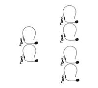 Toddmomy 6 pcs Unidirectional Condenser Headset Microphones Lightweight Arm for Voice Amplifier Speakers Professional Singing Teaching Lectures Black
