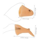 Toddmomy 6 Sets Witch Nose and Chin Costume Props for Halloween Realistic Fake Nose with Elastic Band for Adults Wicked Cosplay Accessory for Masquerade Carnival and Party Dress Up