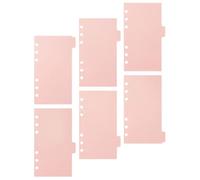Toddmomy 6 Sheets Reusable Binder Dividers with Tabs Pink Loose Leaf Notebook Page Separators for School Office and Personal Organizers Practical Index Tabs for Efficient Document Sorting