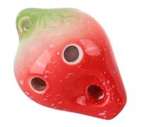 Toddmomy 6 Strawberry Ocarina Soprano c Ocarina Small Portable Ocarina Instrument Musical Strawberries Beginners Ocarina Professional Ocarina Music Instrument Ocarina present Ceramics Red