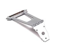 Toddmomy 6 String String Silver Jazz Guitar Tailpiece Square Shape Bridge for Archtop Easy Install Replacement with Screws Upgrade Your Old Tailpiece