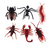 Toddmomy 60Pcs Realistic Simulation Insect Prank for Halloween Includes Spiders Centipedes More for Decorations Haunted Houses Horror Fun