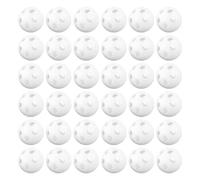 Toddmomy 60pcs White Plastic Rattle Inserts for Lightweight Noise Maker Balls for Crochet and Stuffed Animals DIY Craft Bells Safe for Boy Girl and Newborns